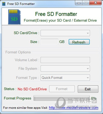 FreeSDFormatter(SD卡格式化软件)V1.0官方最新版					
						版本