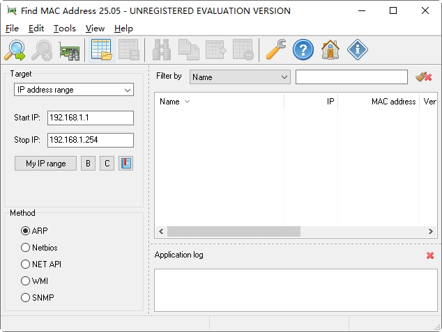 FindMACAddress(MAC地址查询工具)V25.05官方版					
						版本