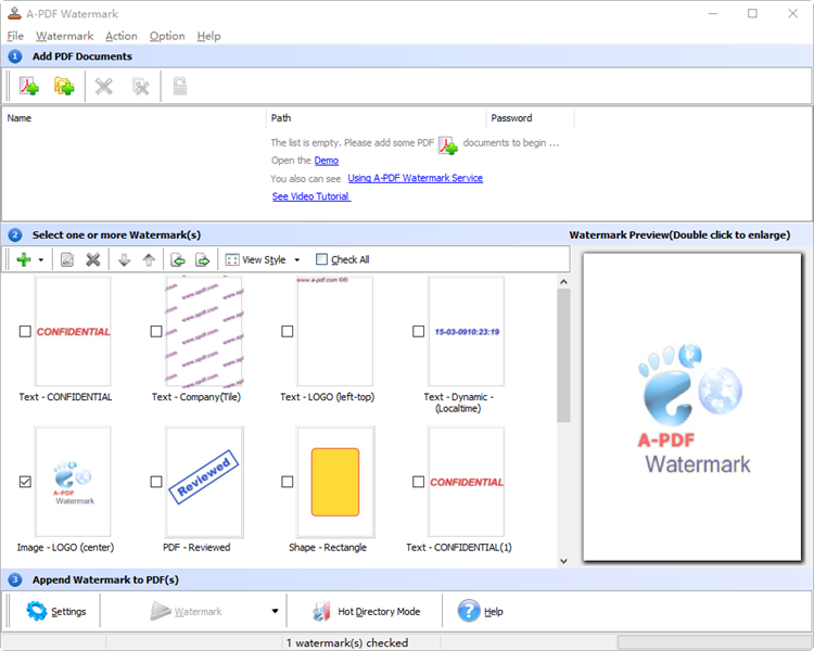 A-PDFWatermark(PDF加水印工具)V4.7.6绿色免费版