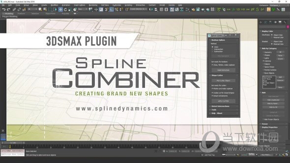 SplineCombiner(3DSMAX多样条线打断组合编辑插件)V1.20免费版					
						版本