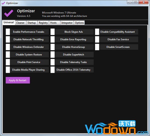 Optimizer(系统优化清理工具)v16.7最新版