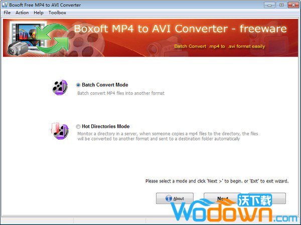 Boxoft free MP4 to AVI Converter